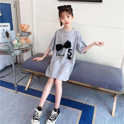 dress ribbon number five casual CHN 38 (212804) - dress anak perempuan (ONLY 2PCS)